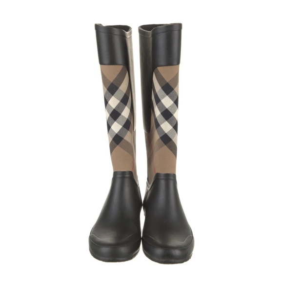 BURBERRY House Check Pattern Rain Boots - Picture 4 of 4